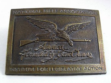 Vintage NRA America Founded By Gun Owners Belt Buckle 102617