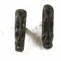 Vintage Sterling Silver Miniature Wooden Tribal Head Cufflinks Hand Carved E8316