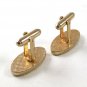 Vintage Gold Tone & Brown Cufflinks 9116