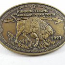 1997 Running Strong for Amerian Indian Youth Buffalo Belt Buckle 121217