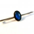 Vintage 1930's - 1950's Butterfly Blue Tie Clasp by Urania