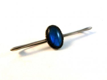 Vintage 1930's - 1950's Butterfly Blue Tie Clasp by Urania