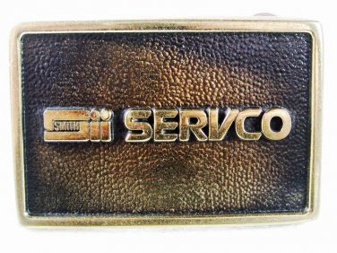 1970's Servco Solid Brass Belt Buckle By BTS USA W/ Papers 3516