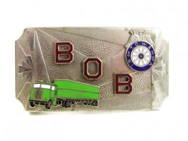Art Deco BOB I.B. OF T.C.W. & H. OF A. Belt Buckle By HOOK FAST 32217