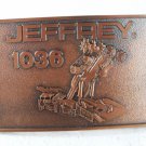1970's - 80's Jeffrey 1036 Coal Cutter Belt Buckle Unbranded 4116