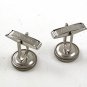Vintage Dressy Silver Tone Cufflinks 2217a
