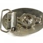 Small Western Rodeo Silvertone Cowboy Horse Belt Buckle Unbranded 3416