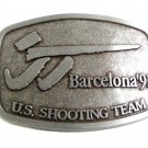Vintage 1992 Barcelona Spain USA SHOOTING TEAM Belt Buckle 102617