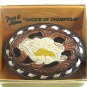 Vintage Texas Rose Flower Leather MIB Belt Buckle By TONY LAMA 3717