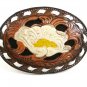 Vintage Texas Rose Flower Leather MIB Belt Buckle By TONY LAMA 3717