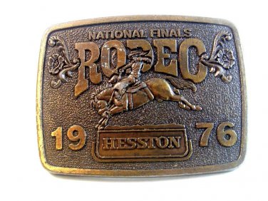 1976 National Finals Rodeo Belt Buckle Limited Edition by Hesston 12317