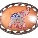 Western Cowboy Republican Elephant Belt Buckle By TONY LAMA In Box