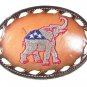 Western Cowboy Republican Elephant Belt Buckle By TONY LAMA In Box