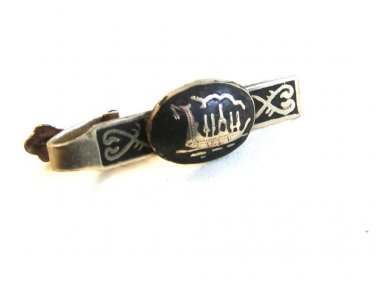 Vintage Siam Sterling Silver Boat Ship Tie Clasp