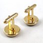 Silver Tone Picture of Glass & MOET Champagne Cufflinks 92316