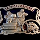 1997 C&J Tactical officer Enameled Belt Buckle Made in USA