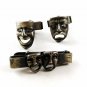 Vintage Silver Tone Comedy & Tragedy Theatre Cufflinks & Tie Clasp 10316