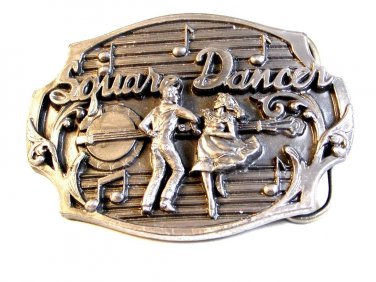 Vintage 1989 Square Dance Buckle Belt Buckle by Arroyo Grande