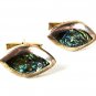 Taxco Mexican Sterling Silver & Abalone Cufflinks By JSF 41416