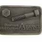 Vintage Bowman Distribution Barnes Group Inc  Nut & Bolt Belt Buckle 21017