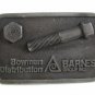 Vintage Bowman Distribution Barnes Group Inc  Nut & Bolt Belt Buckle 21017