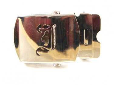 Military / Army Clamp Style Initial / Letter / Symbol Belt Buckle 9616b