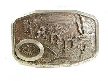 Art Deco RANDY Downhill Skier Duck Belt Buckle By HOOK FAST 32217