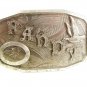Art Deco RANDY Downhill Skier Duck Belt Buckle By HOOK FAST 32217