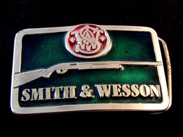 Vintage Smith & Wesson Enameled Belt Buckle