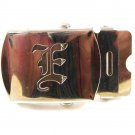 Military / Army Clamp Style Initial / Letter E Belt Buckle 9616b