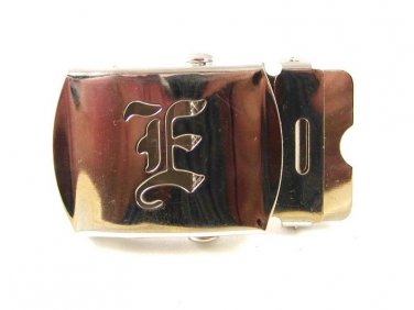 Military / Army Clamp Style Initial / Letter E Belt Buckle 9616b