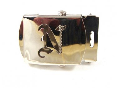 Military / Army Clamp Style Initial / Letter N Belt Buckle 9616a