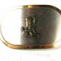 Vintage Western Nickle Plate Cowboy Boots Belt Buckle 81216