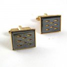 Vintage Goldtone Black Cufflnks By SARAH COVENTRY 91817b
