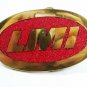 1960's - 70's LMI Red Solid Brass Belt Buckle by DYNA Provo Utah BUCKLE 102015