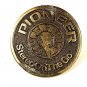 Vintage PIONEER Stereo On The Go Brass Belt Buckle By GABC 81616