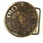 Vintage PIONEER Stereo On The Go Brass Belt Buckle By GABC 81616