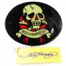 Skull Black Red White Belt Buckle By ED HARDY 33116a w/ Tag