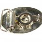 Small Western Rodeo Silvertone Horse Shoe Belt Buckle Unbranded 3416