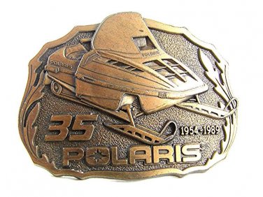 Vintage 35th Anniversary POLARIS Ski Mobile Belt Buckle 112717