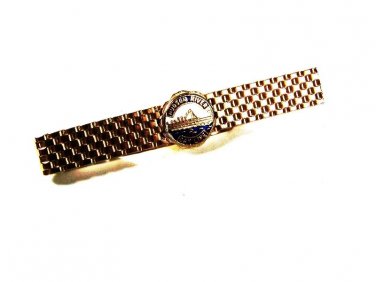 Vintage Gold Tone Hudson River Day Cruise Tie Clasp Unbranded 6816