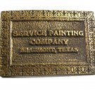 Vintage Service Painting Company BEAUMONT TEXAS Belt Buckle By CD Hit 102517