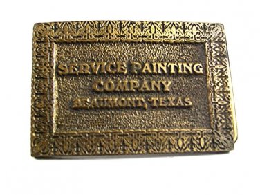 Vintage Service Painting Company BEAUMONT TEXAS Belt Buckle