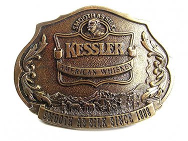 1993 KESSLER American Whiskey Smooth As Silk Since 1888 Belt Buckle 101917