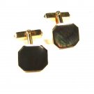 1960's - 70's Goldtone & Abalone Cufflinks by SWANK 111715