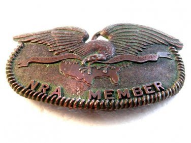 Vintage NRA Member Winning the War for the Minds of Men Belt Buckle