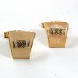 Vintage Goldtone & Lucite Damascene Cufflinks marked SPAIN 31417