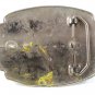 Vintage Western Cowboy Silver Tone & Natural Stone Belt Buckle 11117