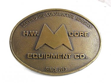 Vintage H. W. Moore Equipment Co. Since 1913 Belt Buckle 41417