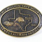 1982 Texas Eastman Project Brass Belt Buckle By BTS Made In USA 51016